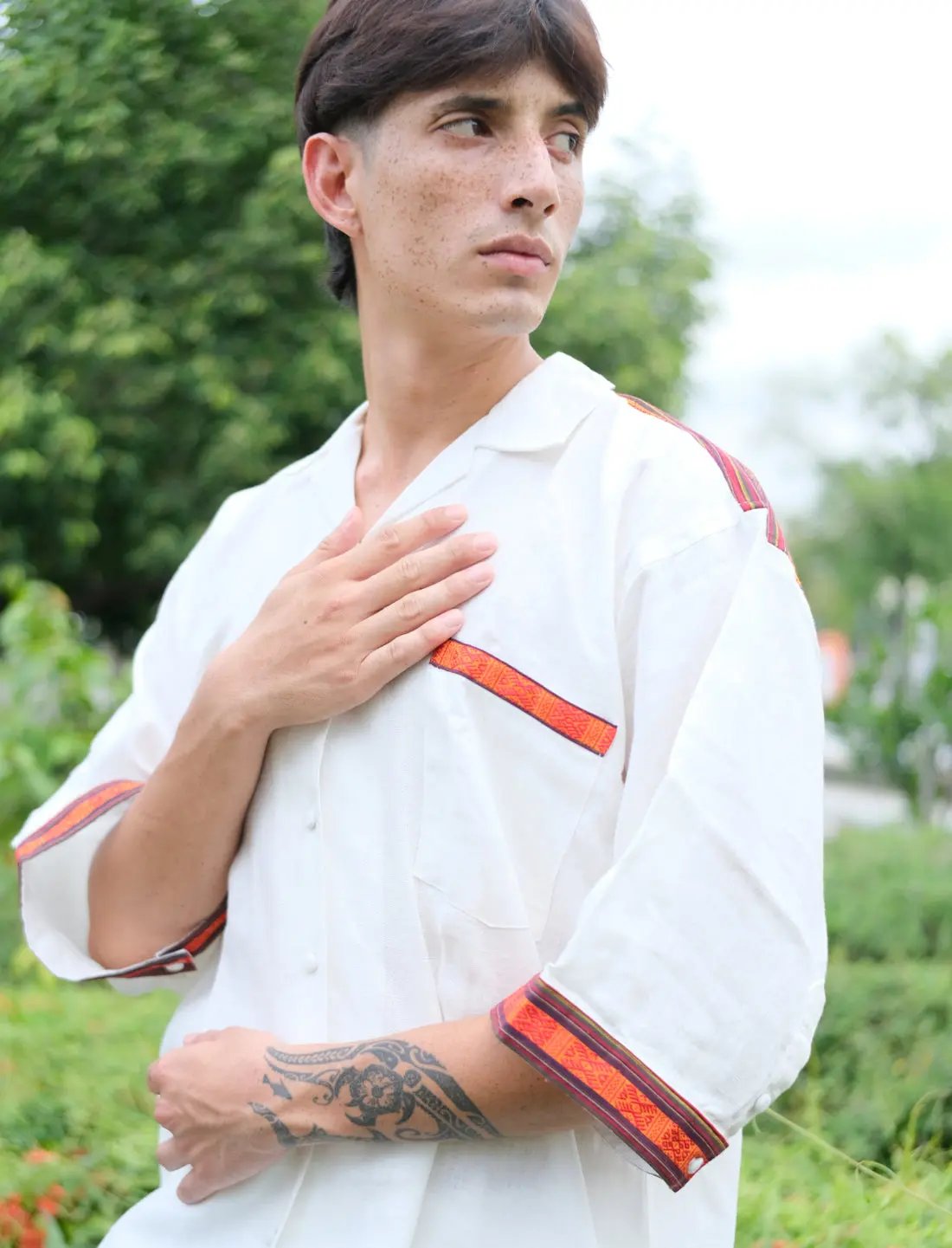 Earth Guardian Short Sleeved Button Down Shirt Earth Wisdom Collection