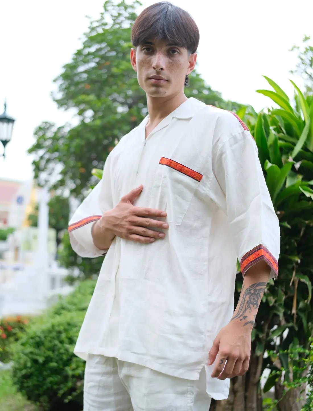 Earth Guardian Short Sleeved Button Down Shirt Earth Wisdom Collection