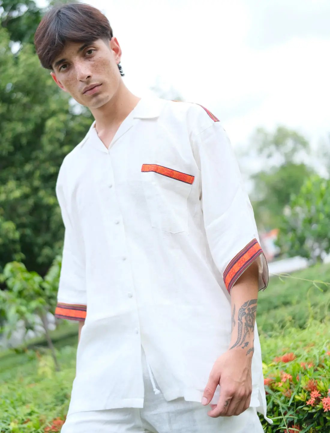 Earth Guardian Short Sleeved Button Down Shirt Earth Wisdom Collection