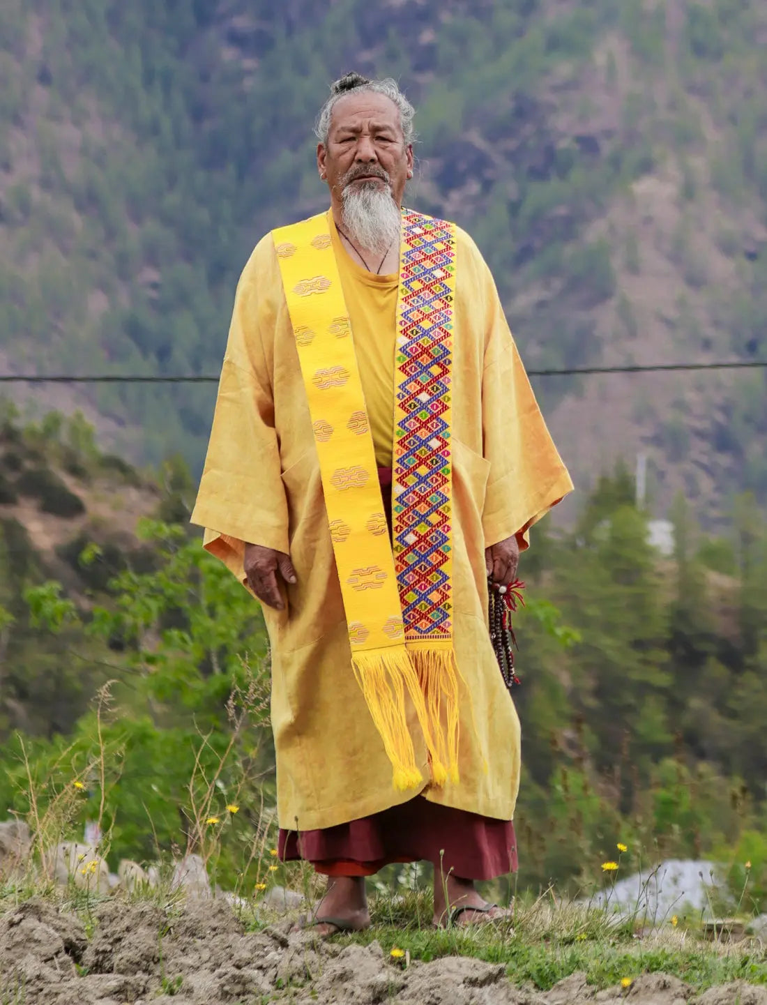 Eternal Knot Linen Kimono Earth Wisdom Collection