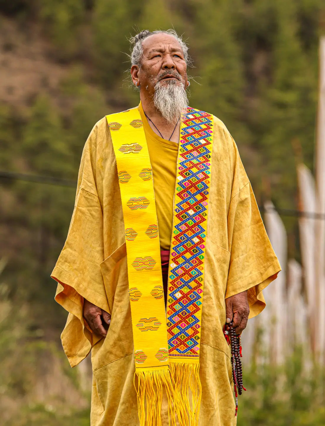 Eternal Knot Linen Kimono Earth Wisdom Collection