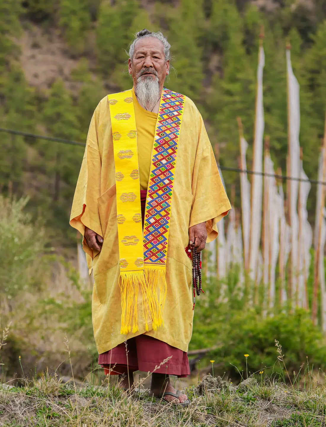 Eternal Knot Linen Kimono Earth Wisdom Collection