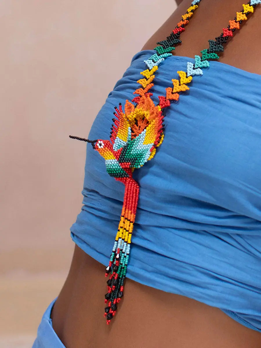Hummingbird Shimmer Necklace Earth Wisdom Collection