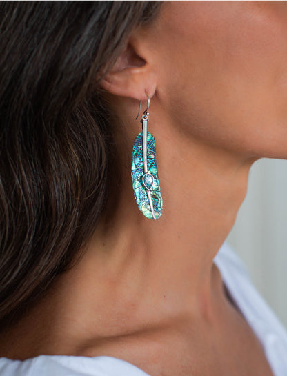 Feather Topaz Earrings