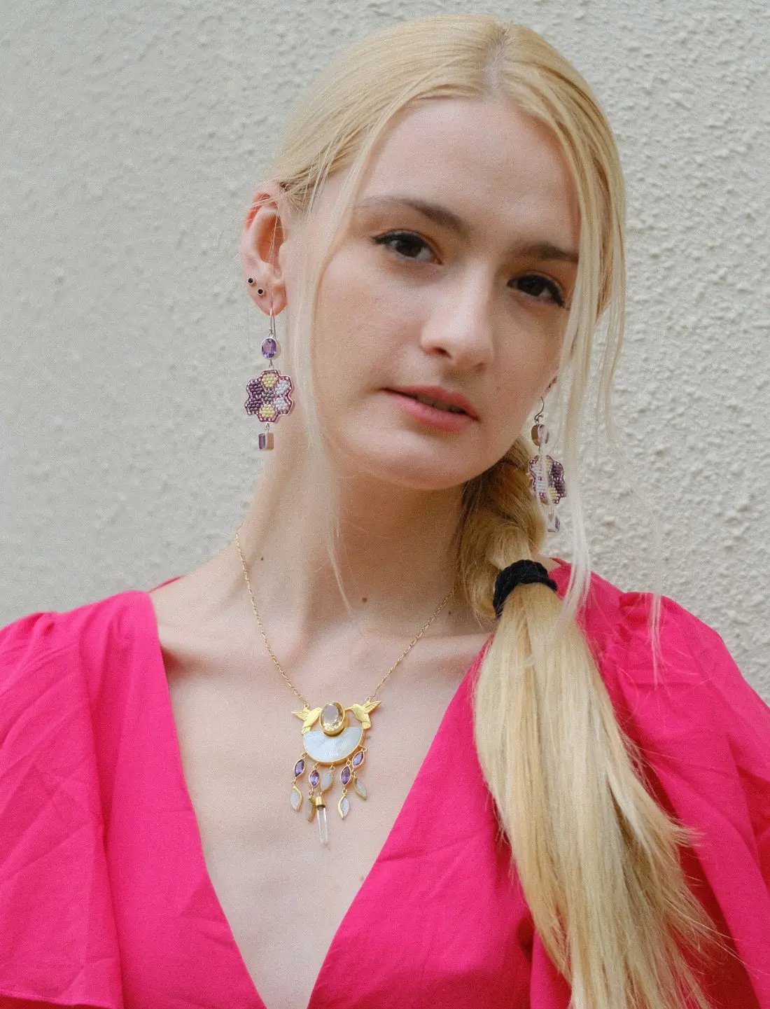 Hummingbird Goddess Medallion Necklace Earth Wisdom Collection