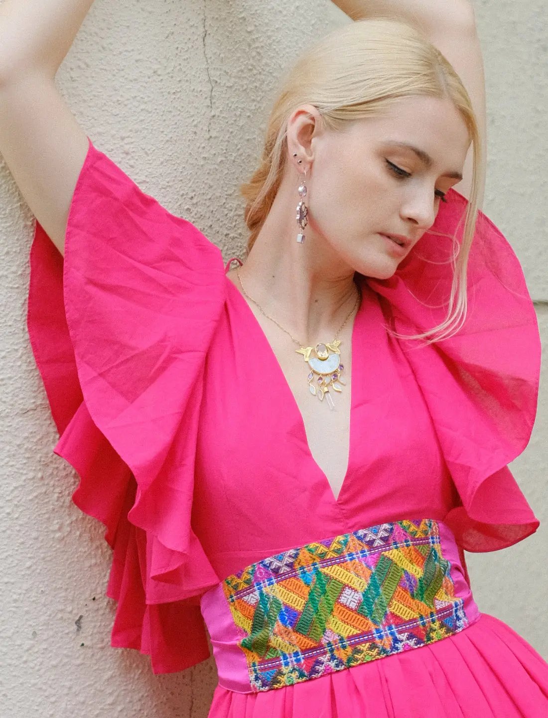 Hummingbird Goddess Medallion Necklace Earth Wisdom Collection