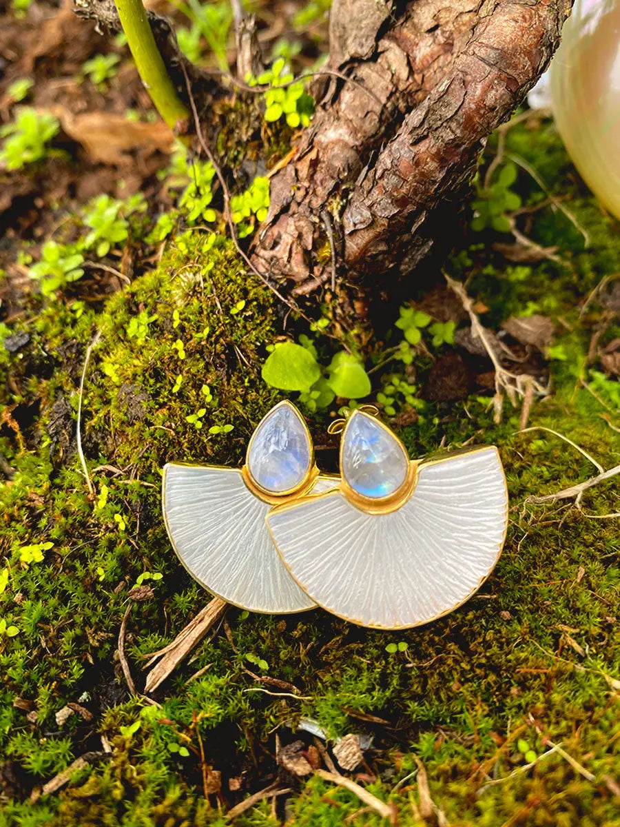 Drop of Moon Earrings Earth Wisdom Collection Earrings