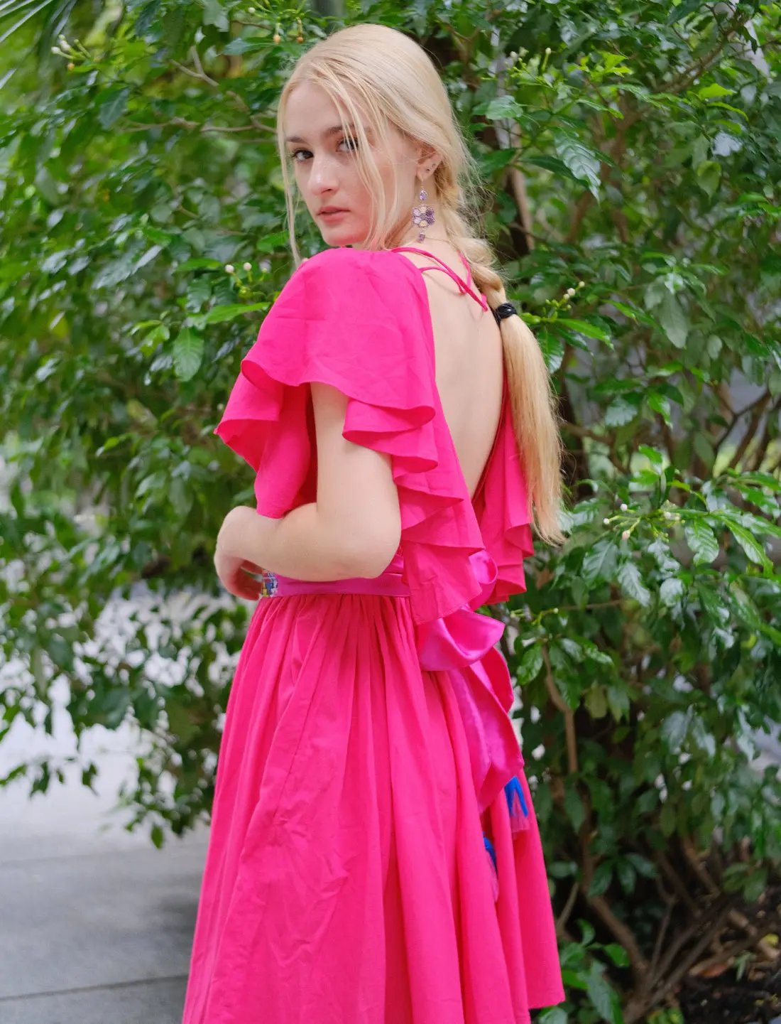 Interlinked Spirit Pink Silk Belt Earth Wisdom Collection