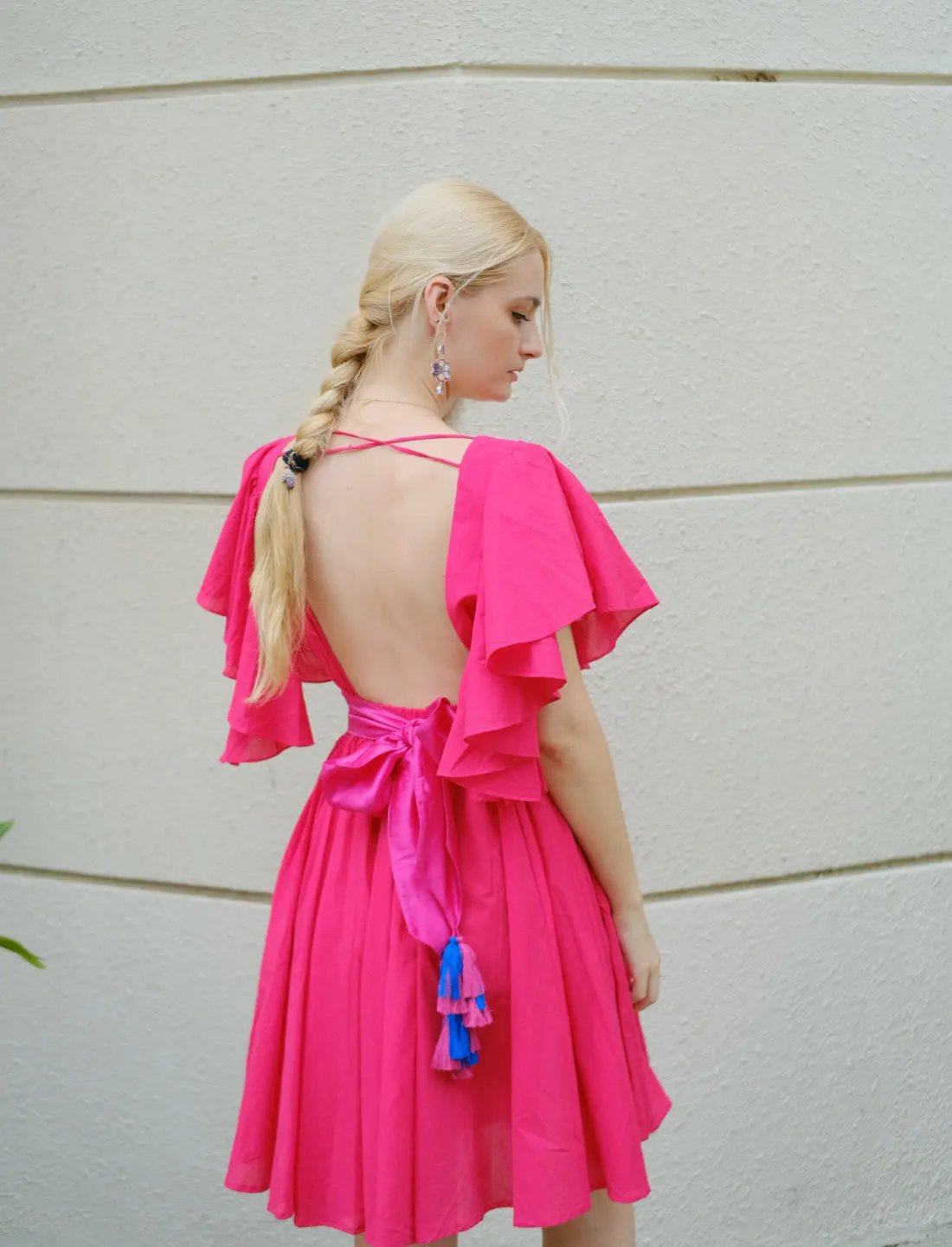 Interlinked Spirit Pink Silk Belt Earth Wisdom Collection