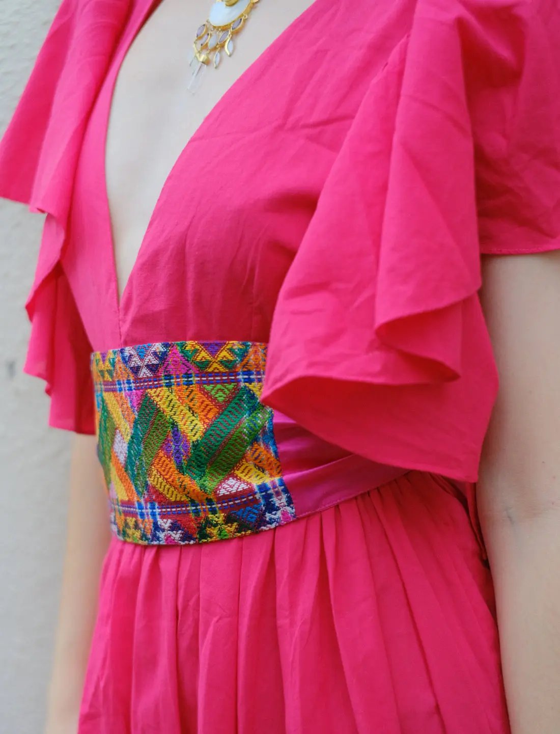 Interlinked Spirit Pink Silk Belt Earth Wisdom Collection