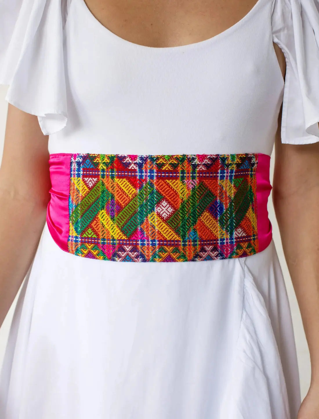 Interlinked Spirit Pink Silk Belt Earth Wisdom Collection