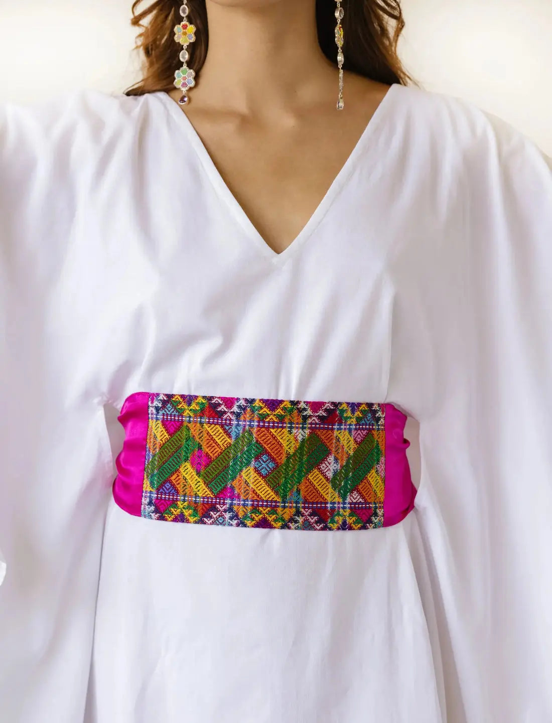 Interlinked Spirit Pink Silk Belt Earth Wisdom Collection