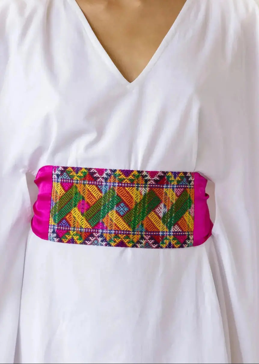 Interlinked Spirit Pink Silk Belt Earth Wisdom Collection