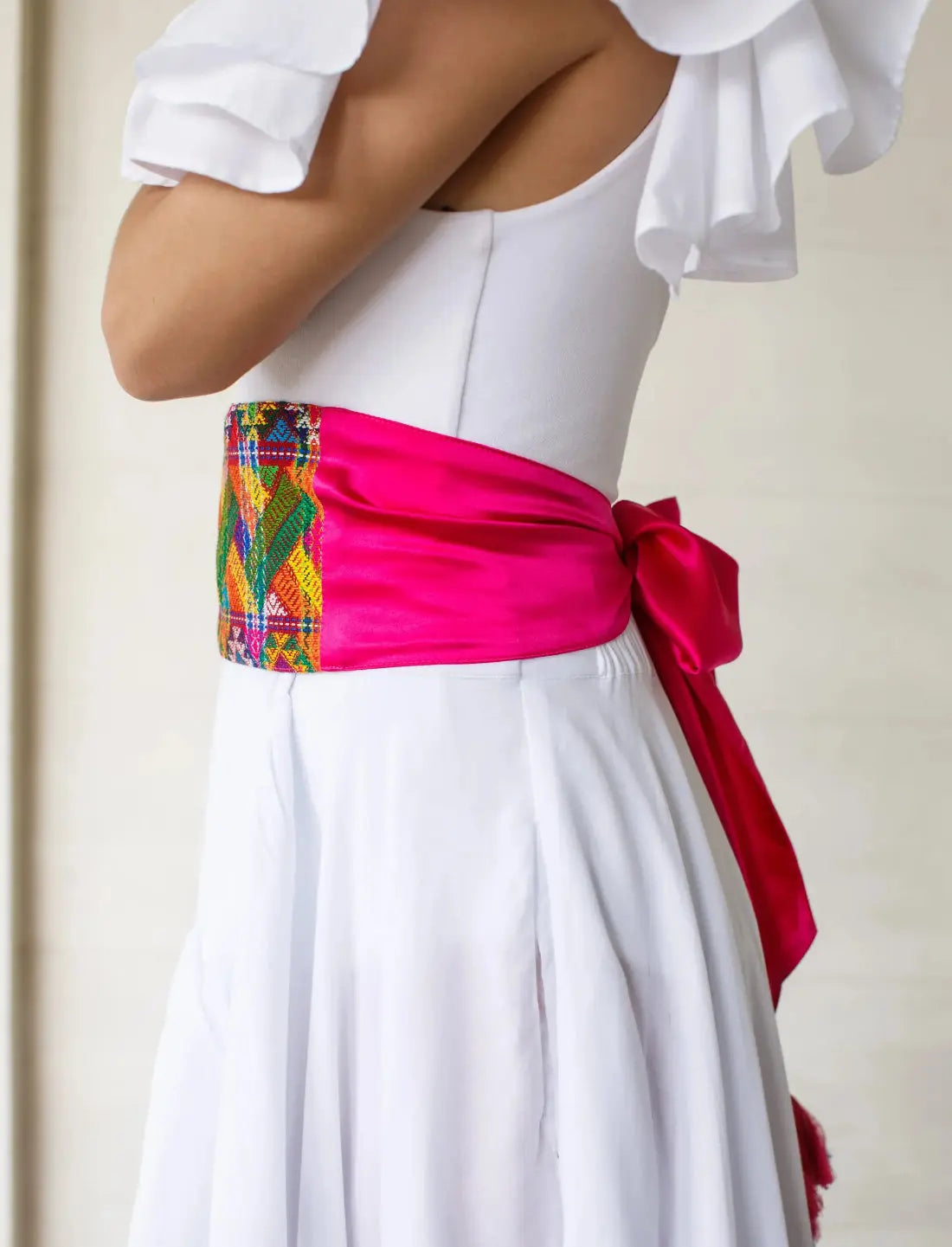 Interlinked Spirit Pink Silk Belt Earth Wisdom Collection