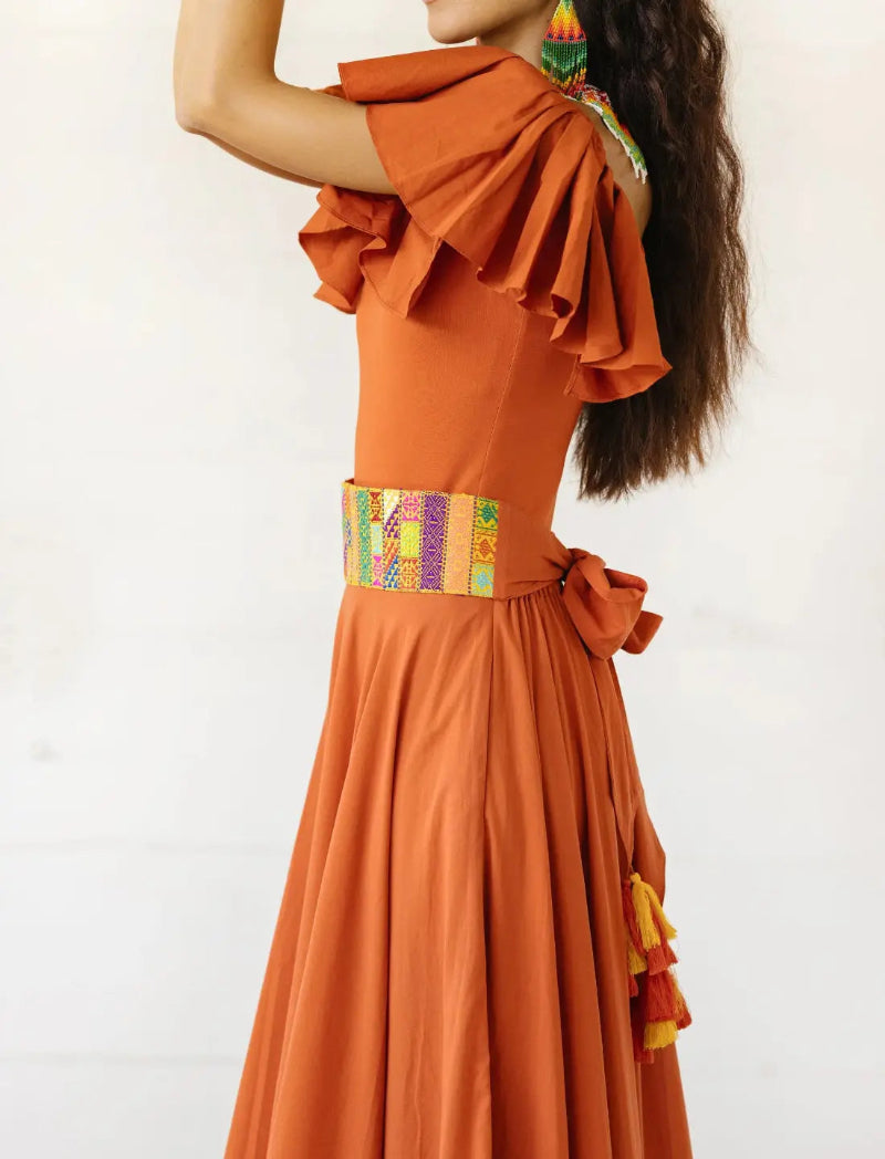 Mosaic Prism Embroidered Belt Earth Wisdom