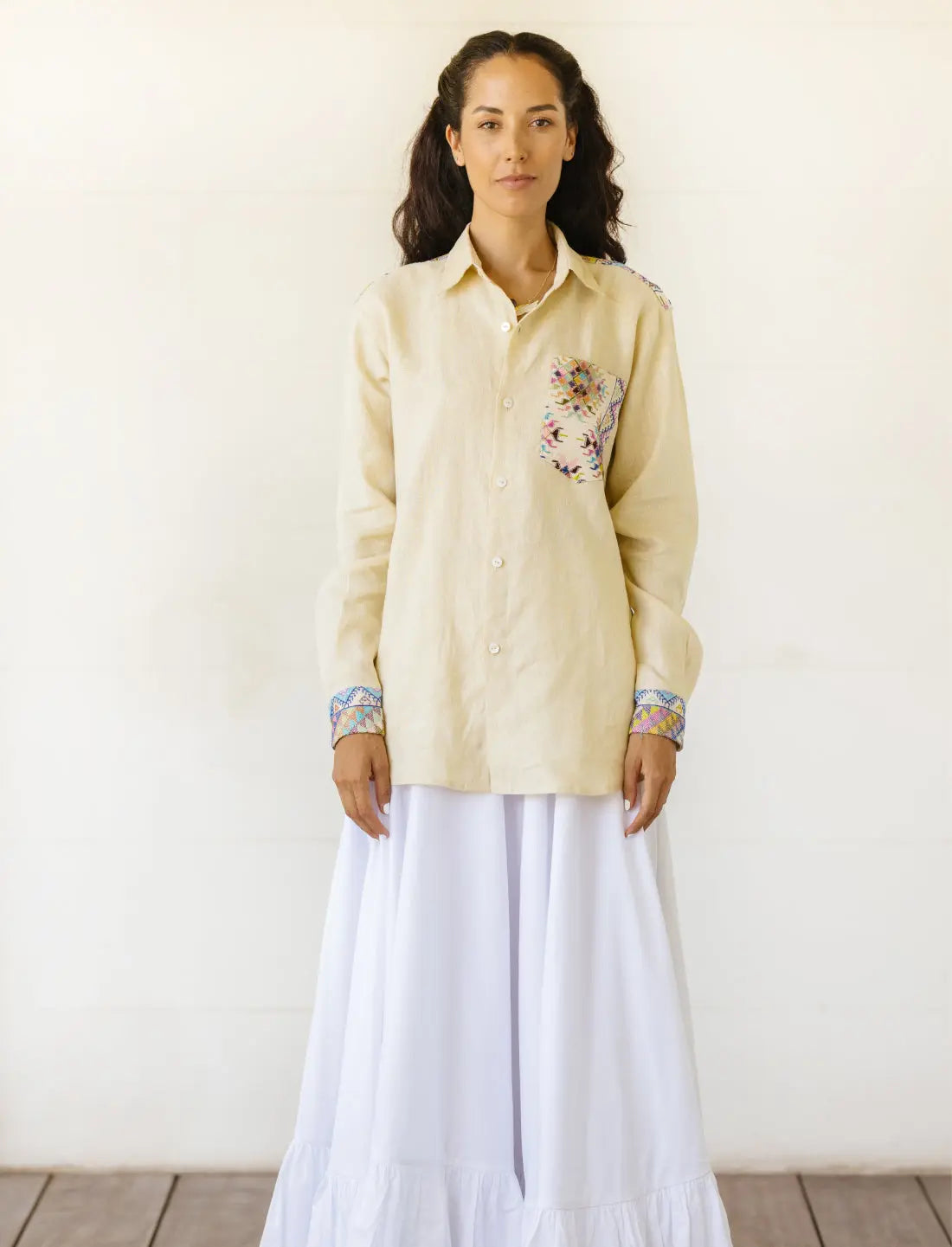 Mountain Prayer Linen Shirt Earth Wisdom Collection