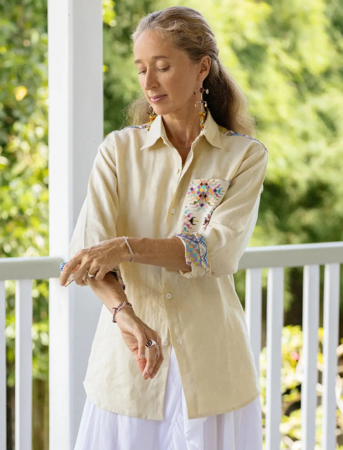 Mountain Prayer Linen Shirt Earth Wisdom Collection
