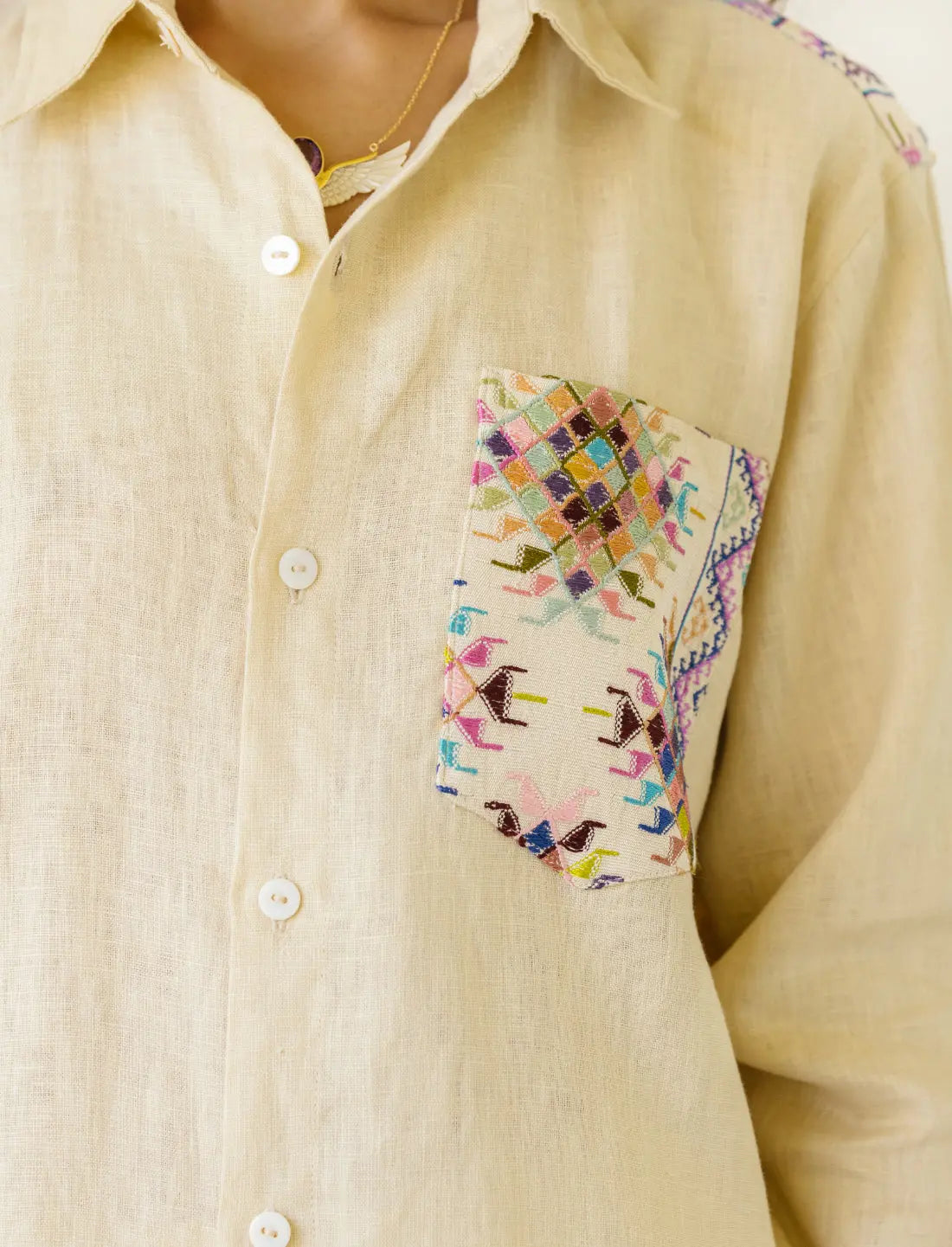 Mountain Prayer Linen Shirt Earth Wisdom Collection