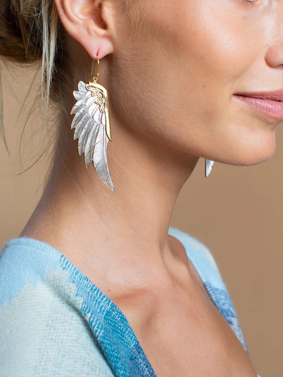 Peaceful Wings Mabe Pearl Earrings Earth Wisdom Collection Earrings