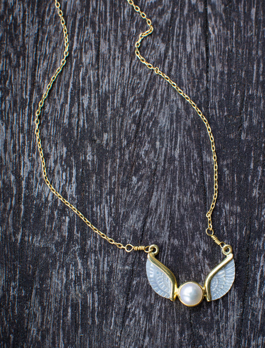 Pearl Wings Necklace