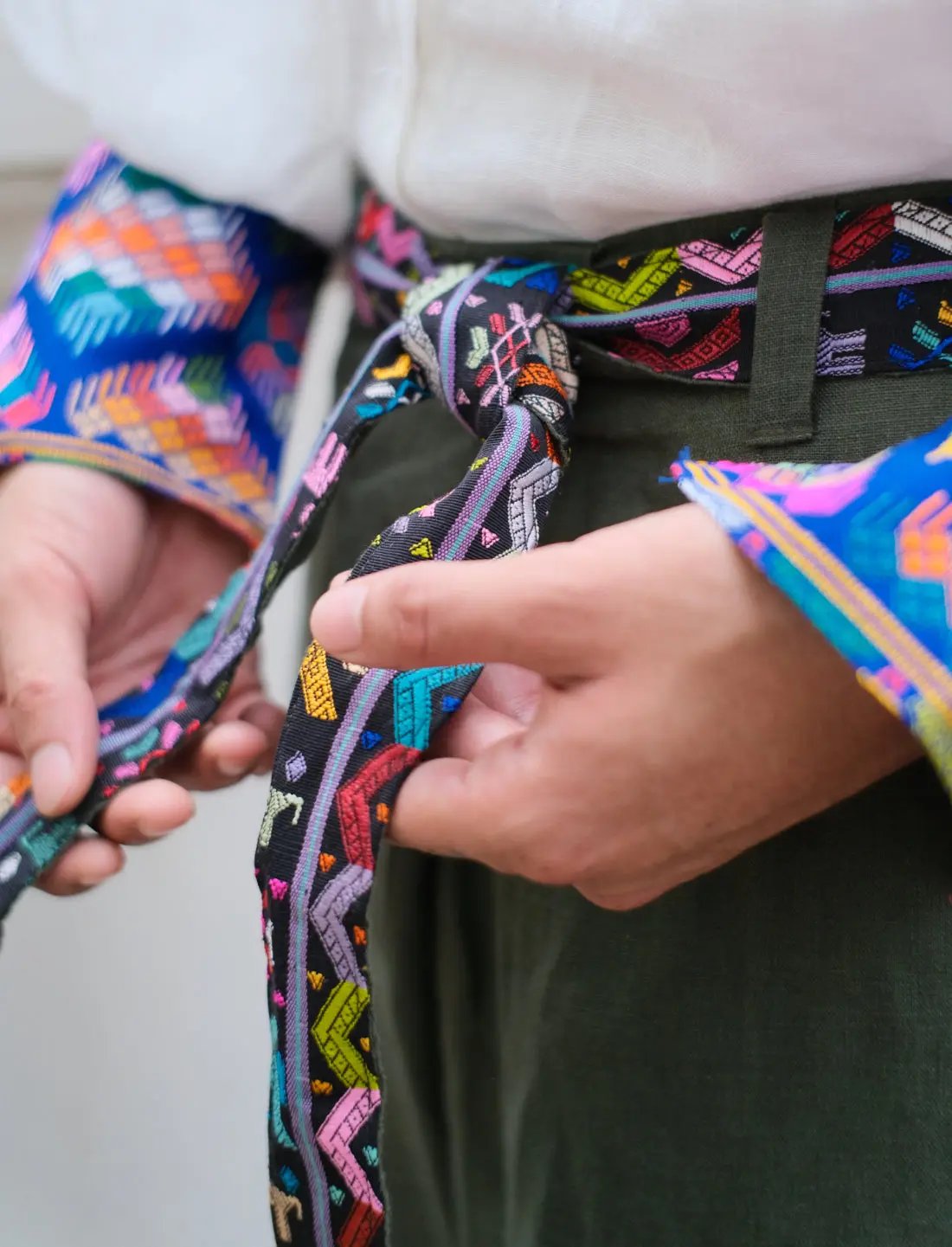 Purple Golden Helix Belt Wrap Pants Earth Wisdom Collection