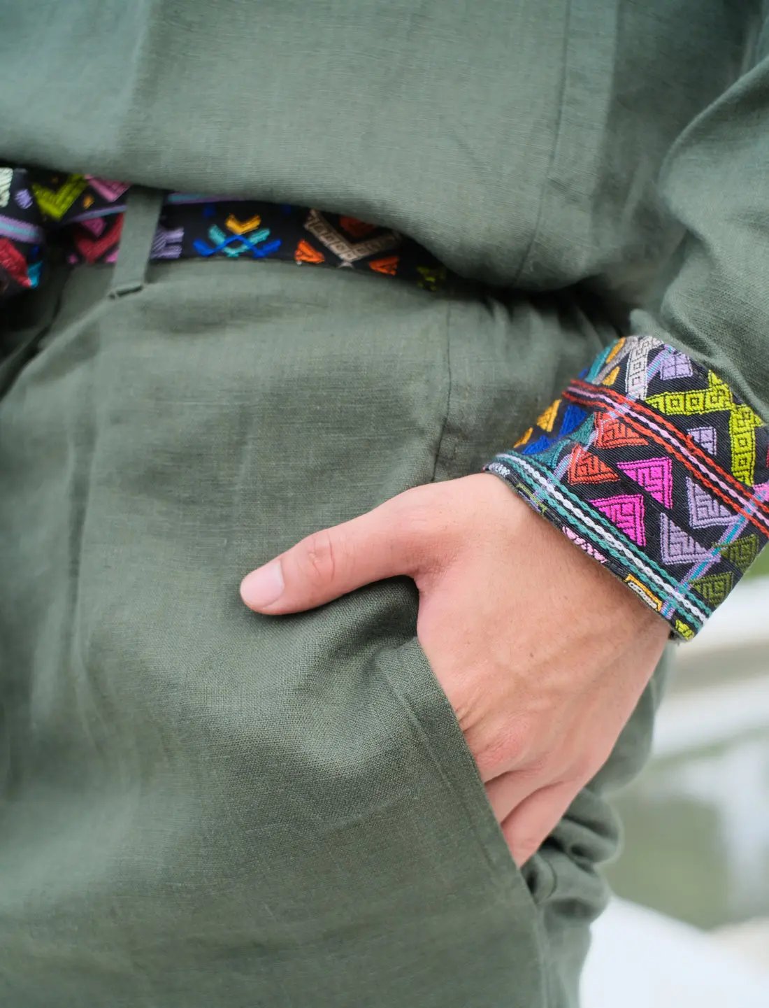 Purple Golden Helix Belt Wrap Pants Earth Wisdom Collection