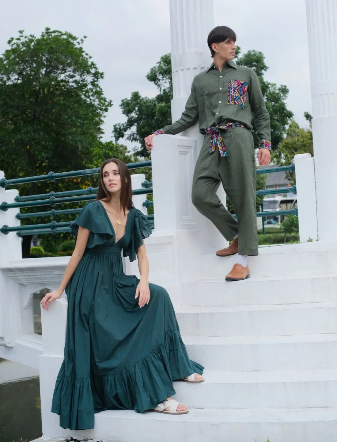 Purple Golden Helix Belt Wrap Pants Earth Wisdom Collection