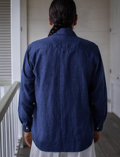 Rhada Navy Blue Long Sleeved Shirt