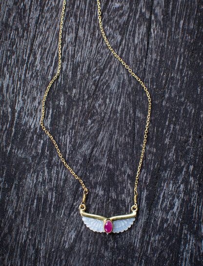 Ruby Wings Necklace