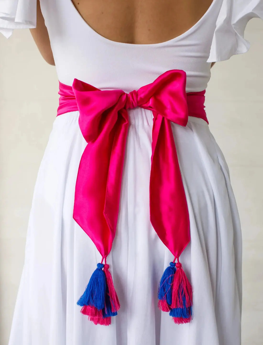 Triple Diamond Pink Silk Belt Earth Wisdom Collection