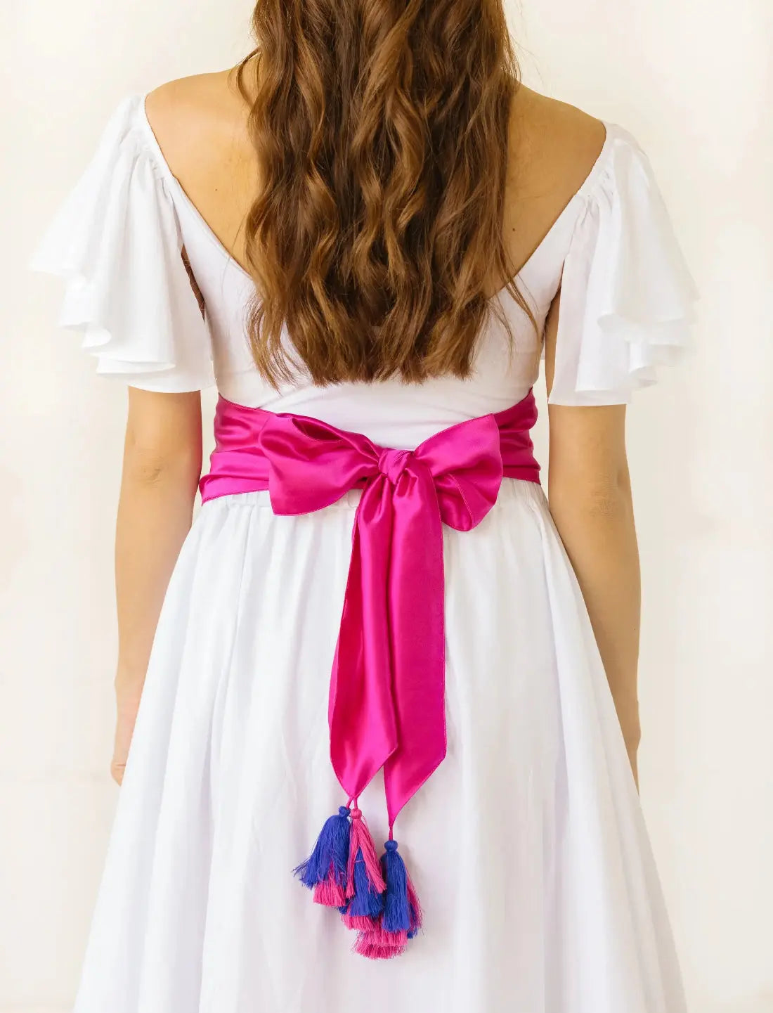 Triple Diamond Pink Silk Belt Earth Wisdom Collection