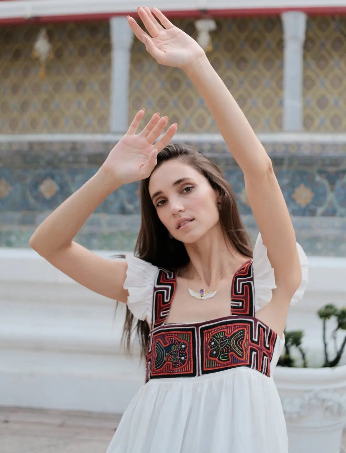 Yemaya Embroidery Adult Gown Earth Wisdom Collection gown