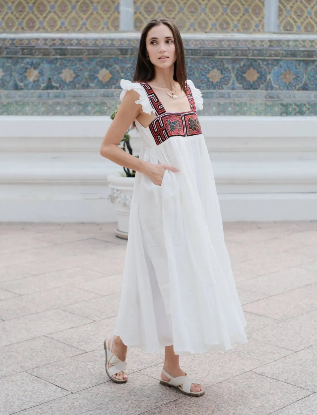 Yemaya Embroidery Adult Gown Earth Wisdom Collection gown