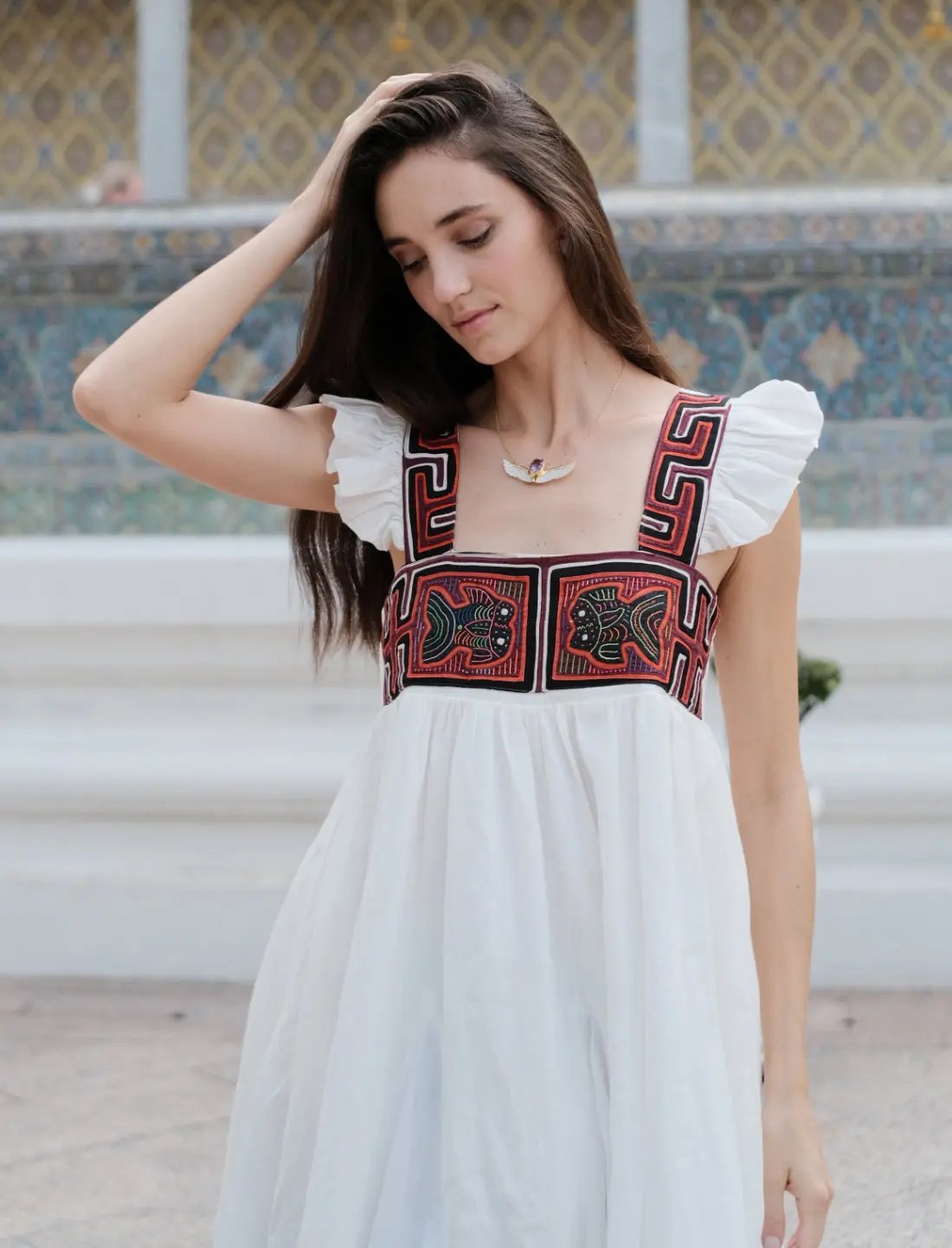 Yemaya Embroidery Adult Gown Earth Wisdom Collection gown