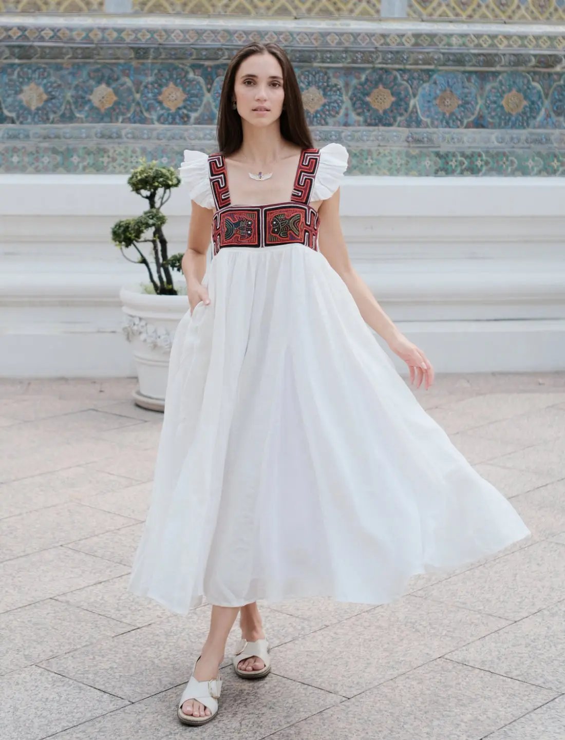 Yemaya Embroidery Adult Gown Earth Wisdom Collection gown