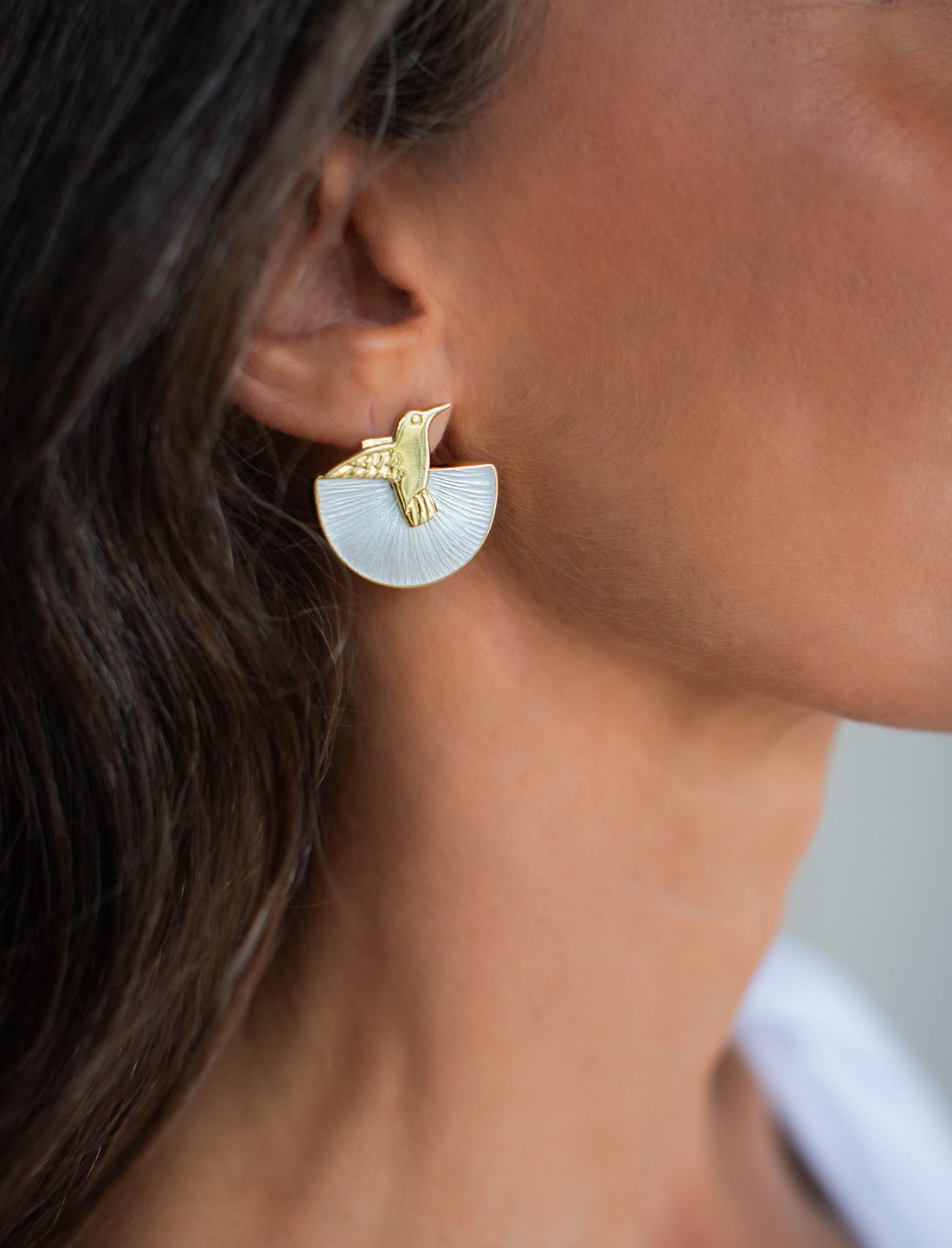 Call of the Hummingbird Earrings Light - Earth Wisdom Collection