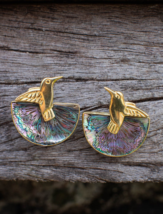 Call of the Hummingbird Iridescent Earrings - Earth Wisdom Collection