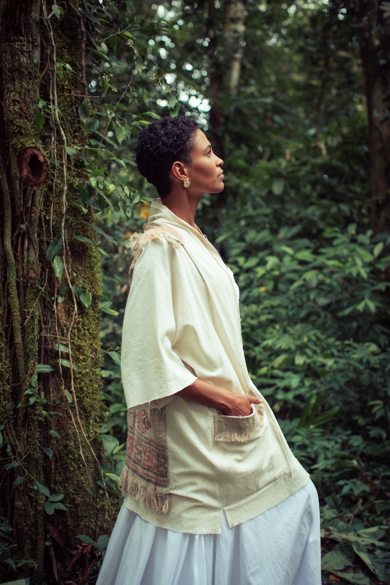 Embraced in Protection Bhutanese Nettle Weave Jacket - Earth Wisdom Collection