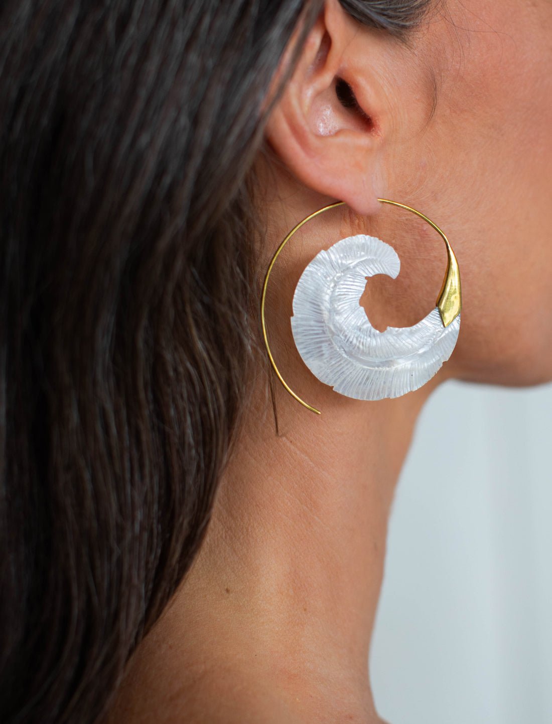Hoop Of Ocean Life Earrings - Earth Wisdom Collection