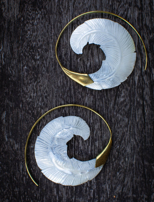 Hoop Of Ocean Life Earrings - Earth Wisdom Collection