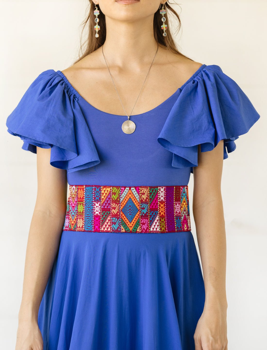 Mosaic Prism Embroidered Belt - Earth Wisdom Collection