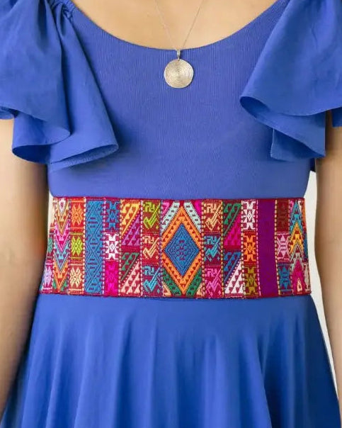 Mosaic Prism Embroidered Belt - Earth Wisdom Collection