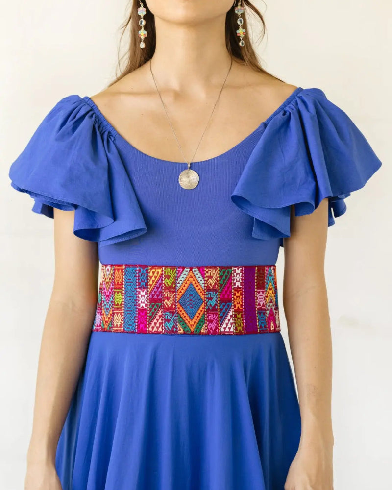 Mosaic Prism Embroidered Belt - Earth Wisdom Collection