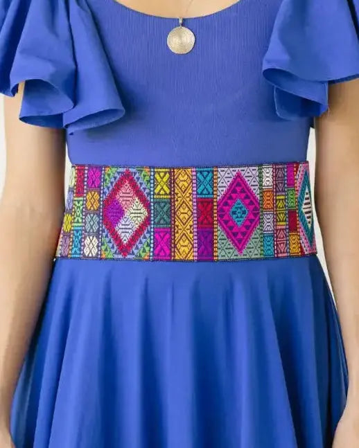Mosaic Prism Embroidered Belt - Earth Wisdom Collection