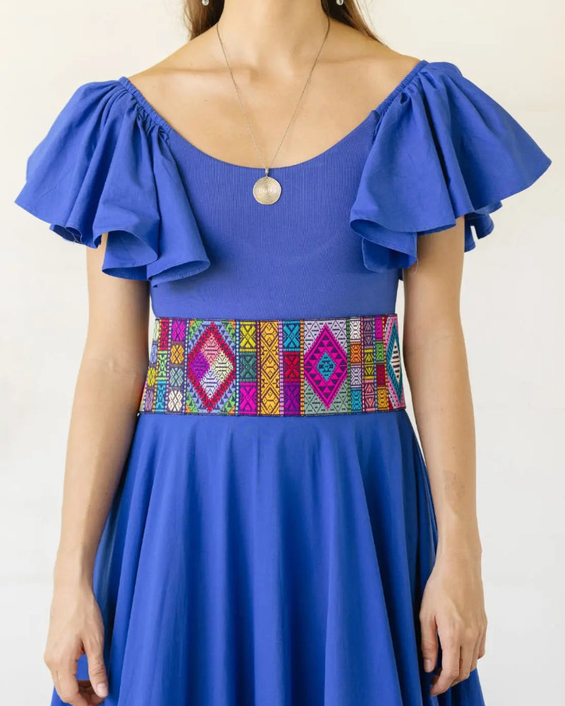 Mosaic Prism Embroidered Belt - Earth Wisdom Collection