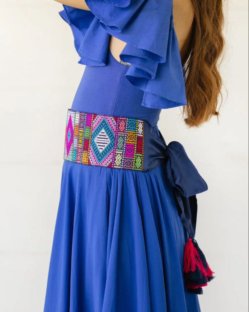 Mosaic Prism Embroidered Belt - Earth Wisdom Collection