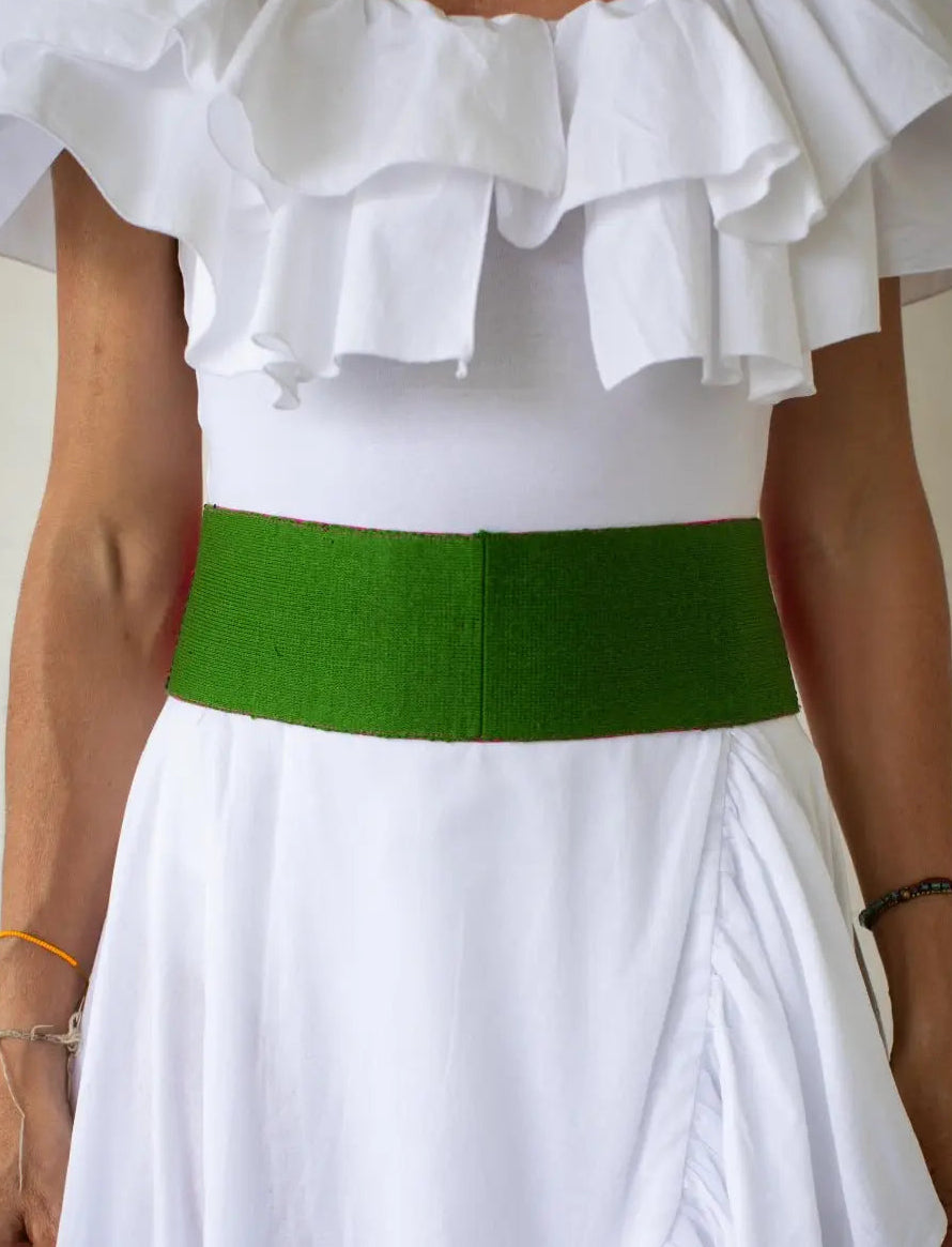 Natures Continuity Embroidered Belt - Earth Wisdom Collection