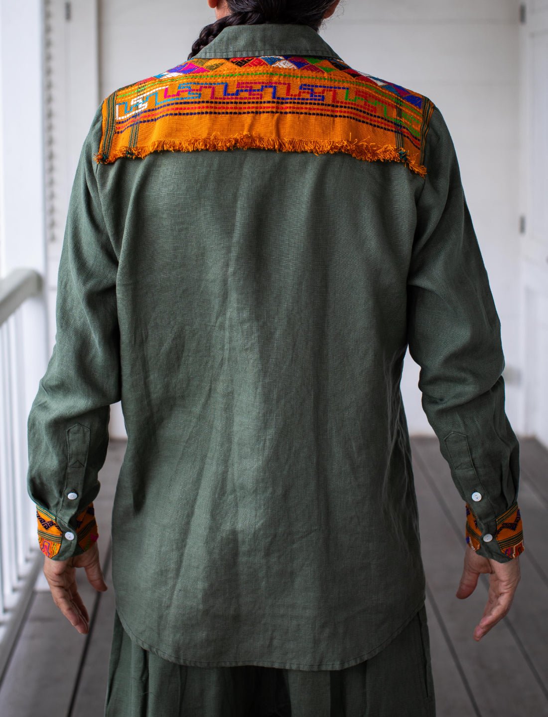 Orange Golden Helix Long Sleeved Shirt - Earth Wisdom Collection