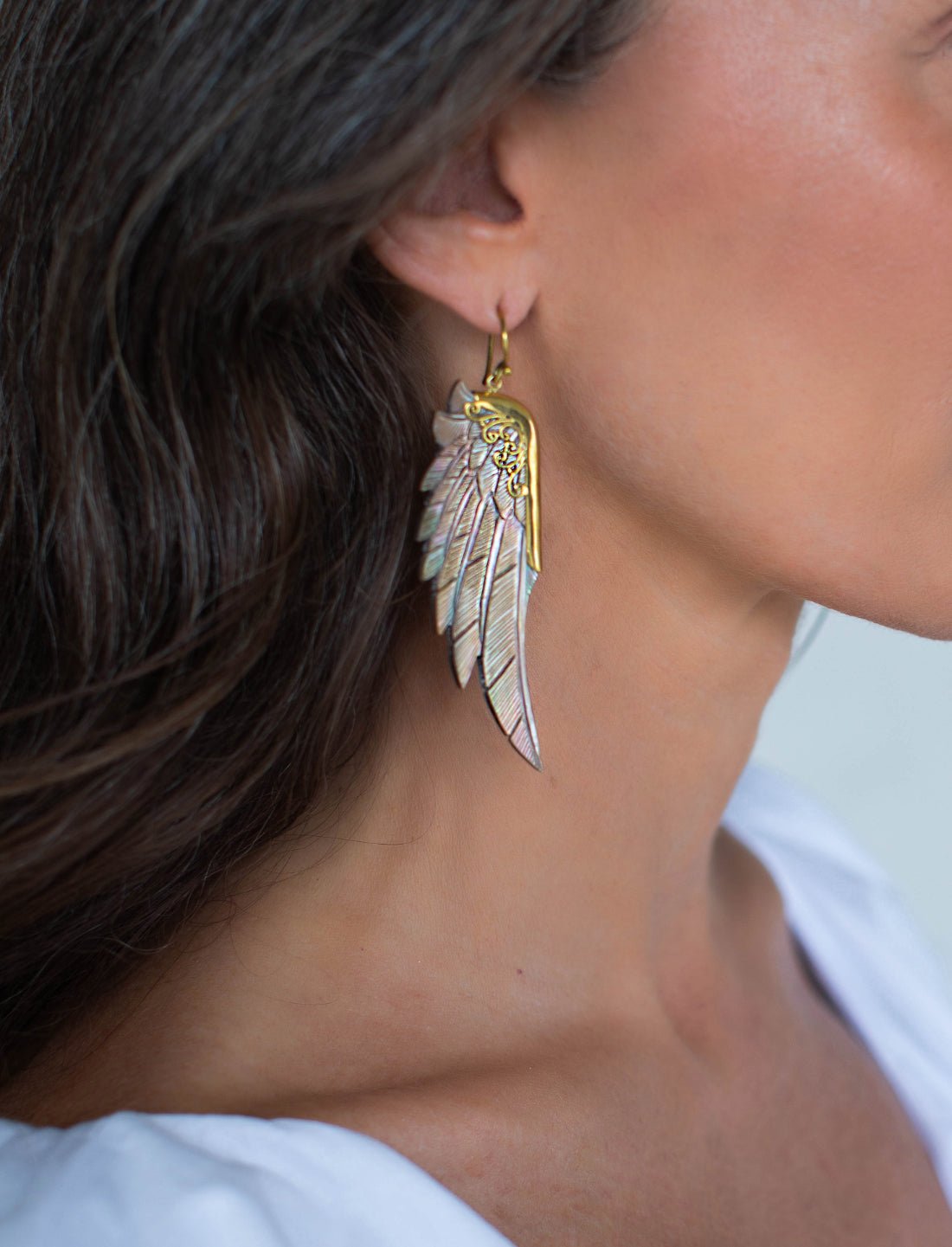 Peaceful Wings Large Mabe Shell - Earth Wisdom Collection