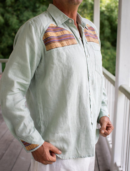 Rhada Light Blue Long Sleeved Shirt - Earth Wisdom Collection